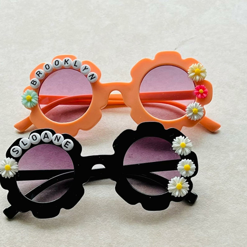 Personalized Colorful Flower Sunglasses For Kids | GSBeach03