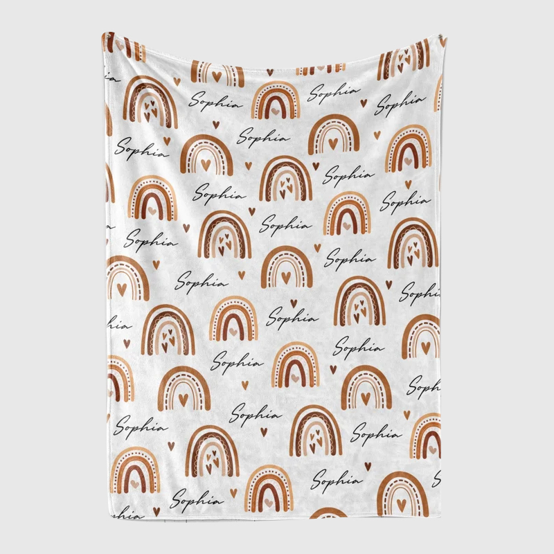 Personalized Rainbow Lovely Kid Blanket
