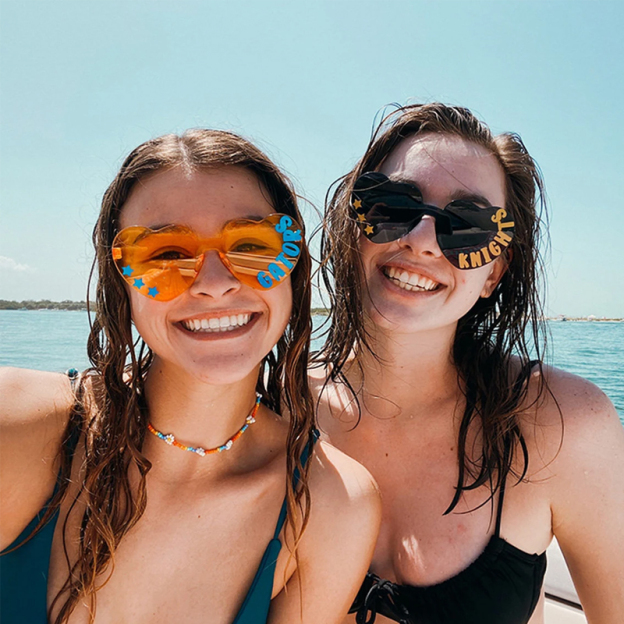 Personalized Colorful Heart Sunglasses | GSBeach22