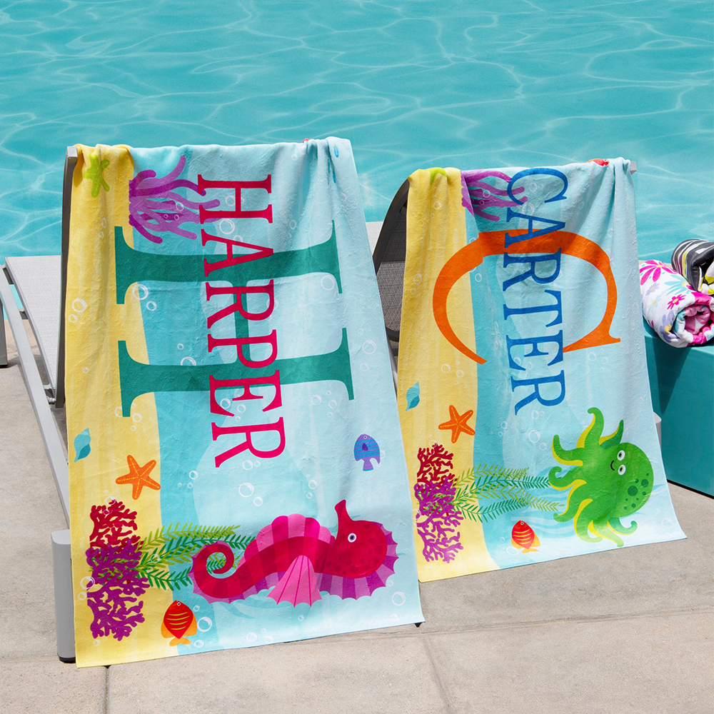 Personalized Lovely Kid Towel for Summer & Beach | CWTowel10