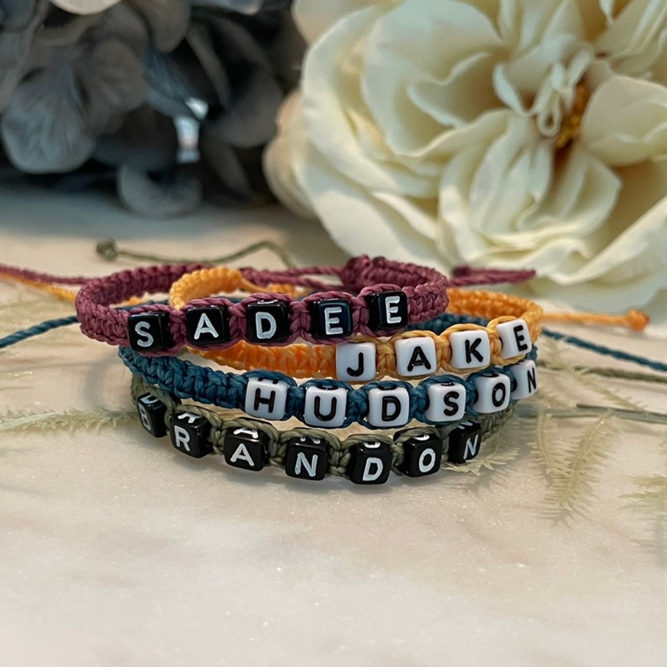 Personalized Bead Hemp Bracelet For Kids & Adult | GSBeach34