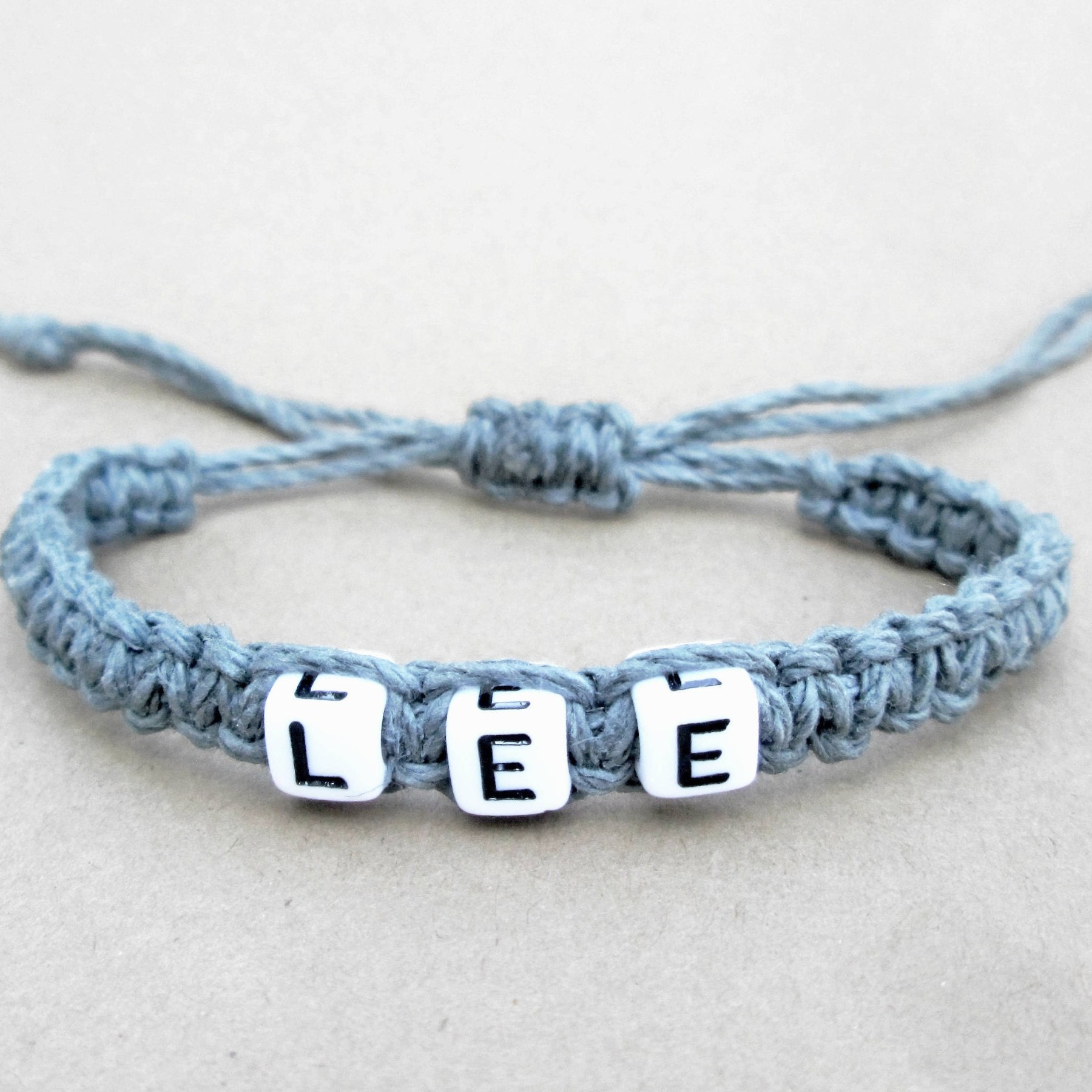 Personalized Bead Hemp Bracelet For Kids & Adult | GSBeach34