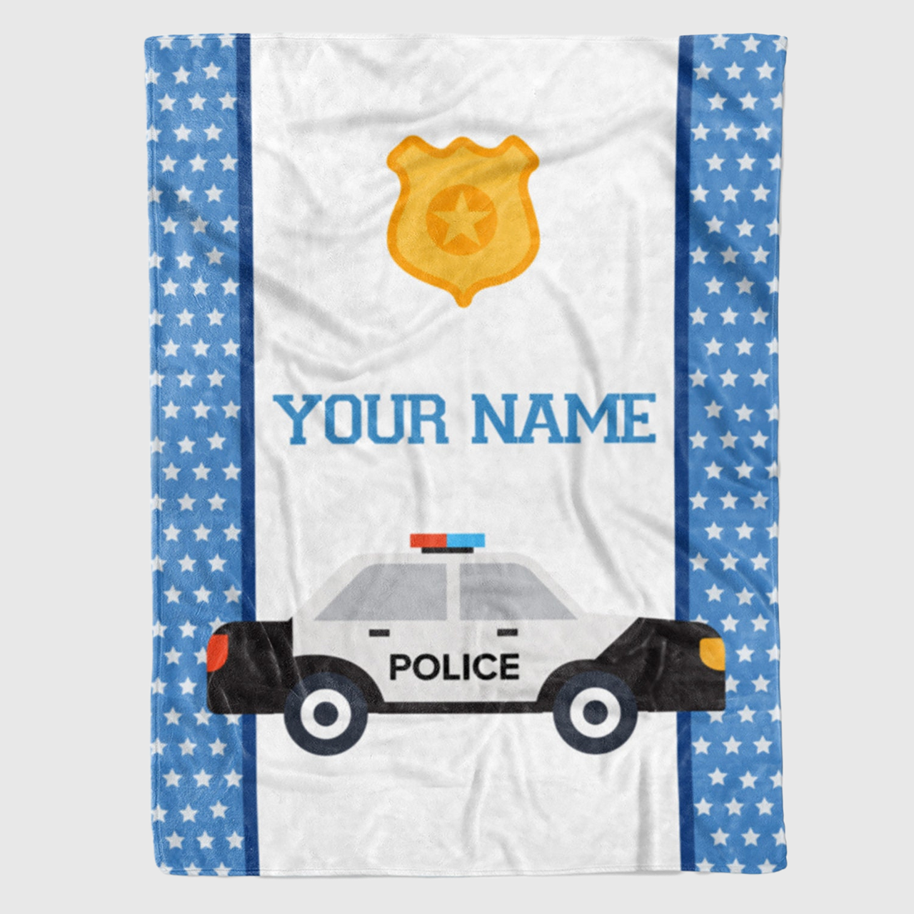 Personalized Police Car Lovely Kid Blanket