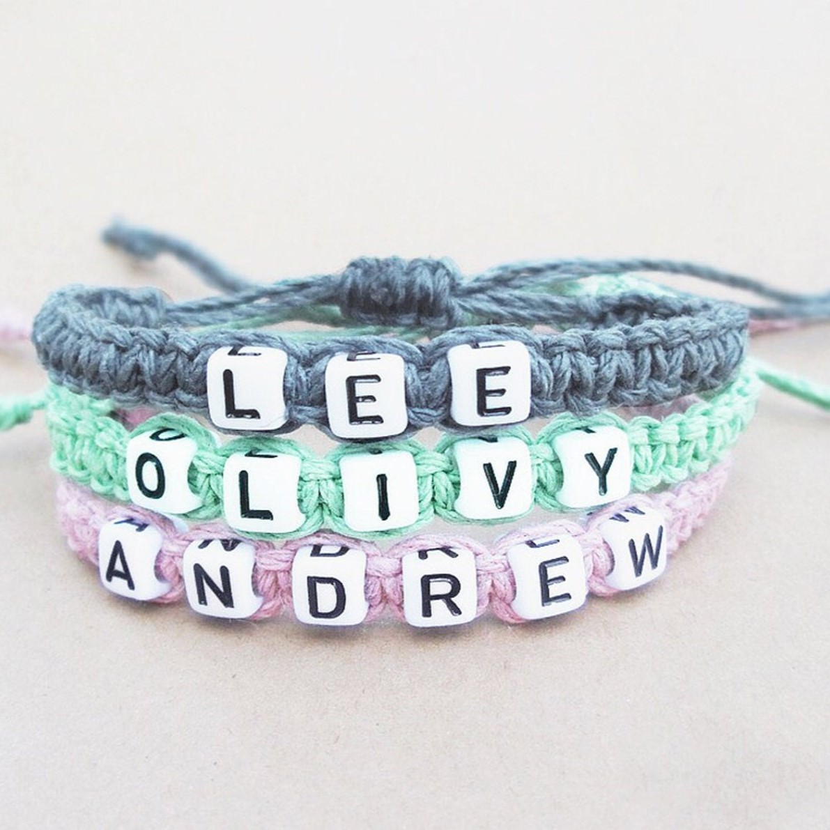 Personalized Bead Hemp Bracelet For Kids & Adult | GSBeach34