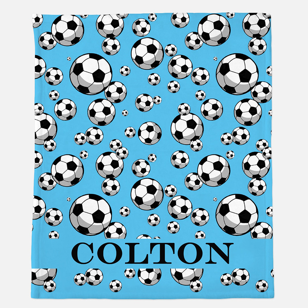 Personalized Soccer Lovely Kid Blanket