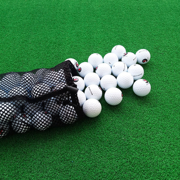 Black Nylon Mesh Golf Ball Bag