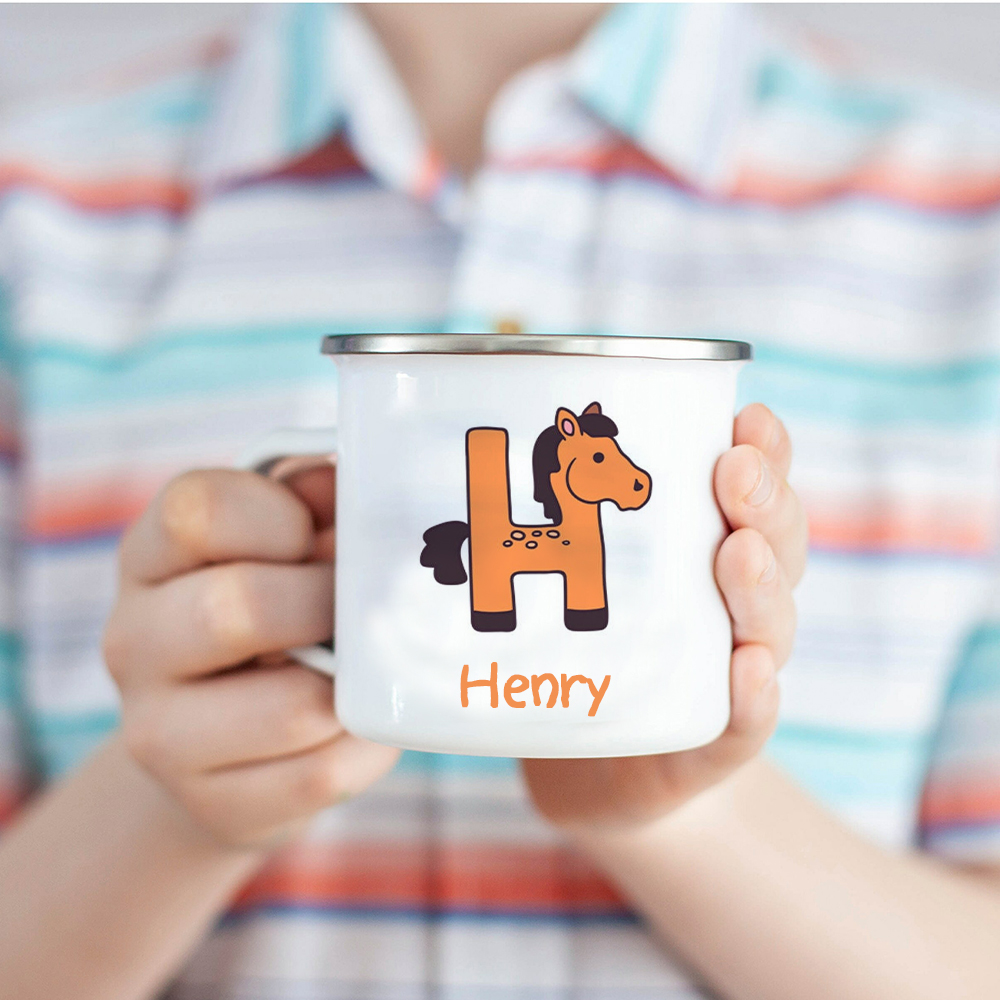 Personalised 12oz Letter Mugs for Kids  | KidMug08