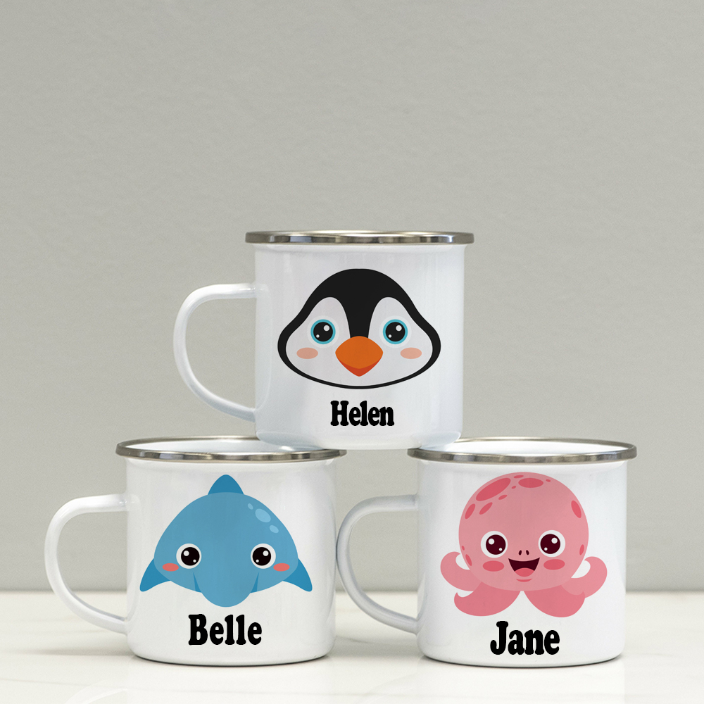 Personalised 12oz Ocean Animals Mugs for Kids  | KidMug17