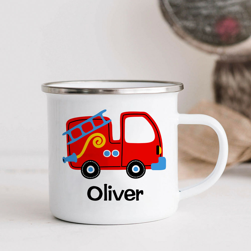 Personalised 12oz Fire Truck Mugs for Kids  | KidMug25