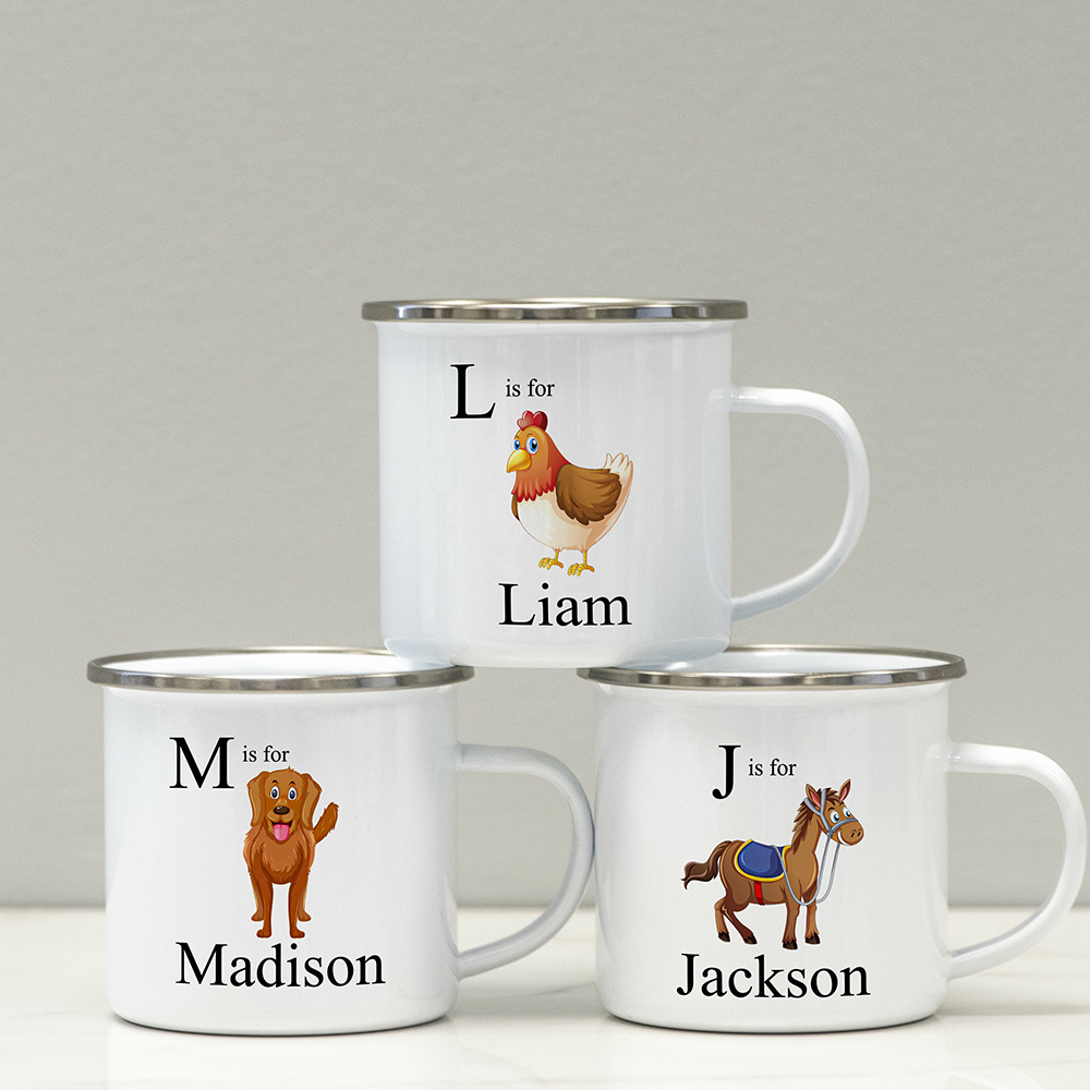 Personalised 12oz Animal Mugs for Kids  | KidMug05