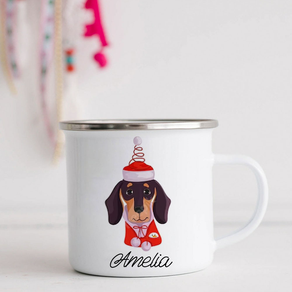 Personalised 12oz Christmas Animals Mugs for Kids  | KidMug21