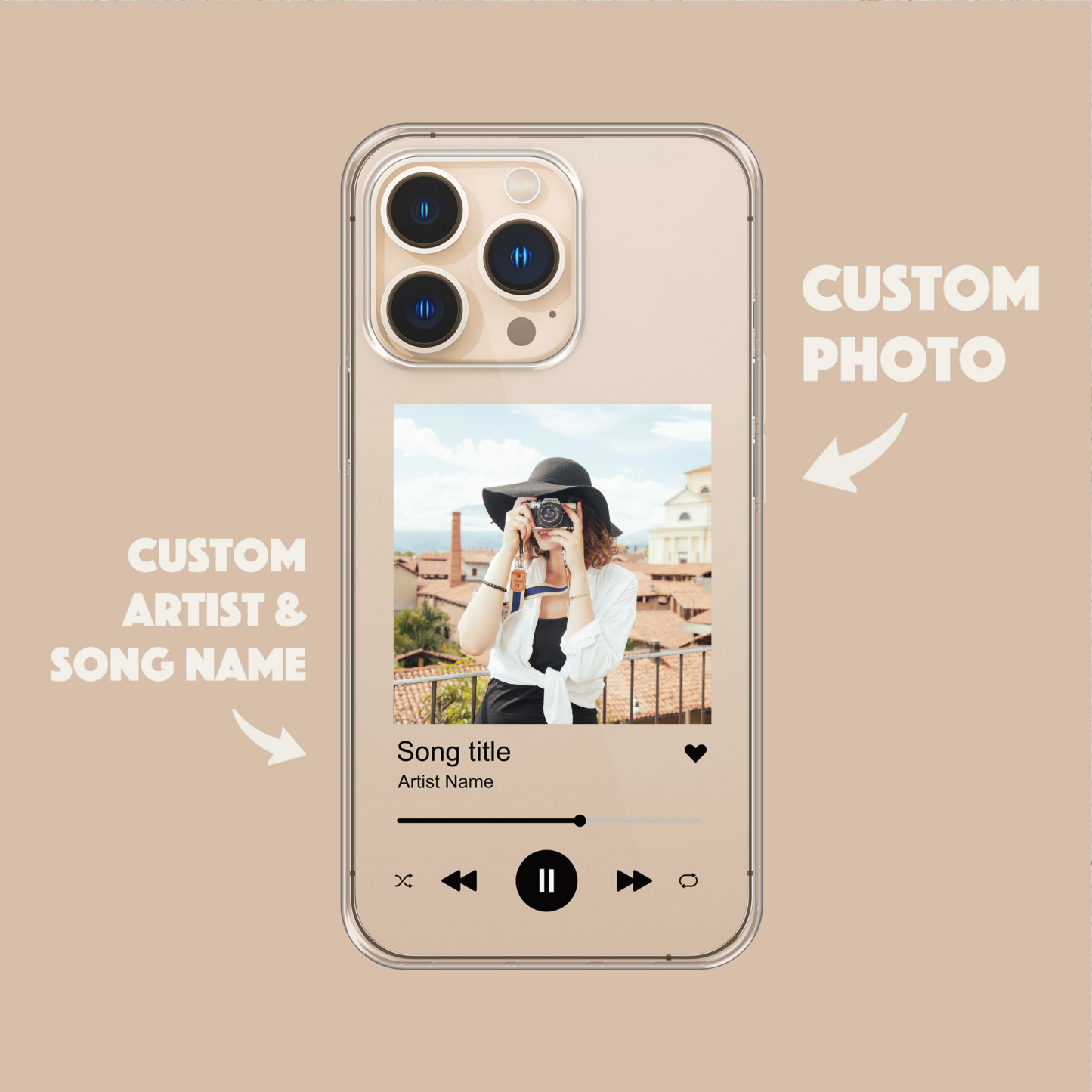 Personalised Music Plaque Silicone Phone Cover Case | OFCase008