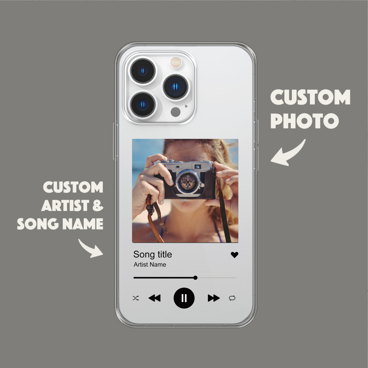 Personalised Music Plaque Silicone Phone Cover Case | OFCase008
