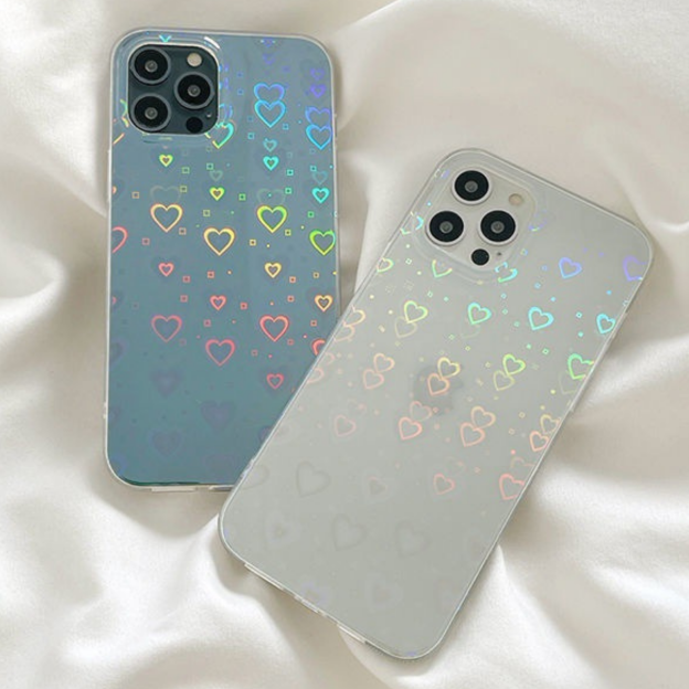 Cute Laser Heart Phone Cover Case | OFCase035