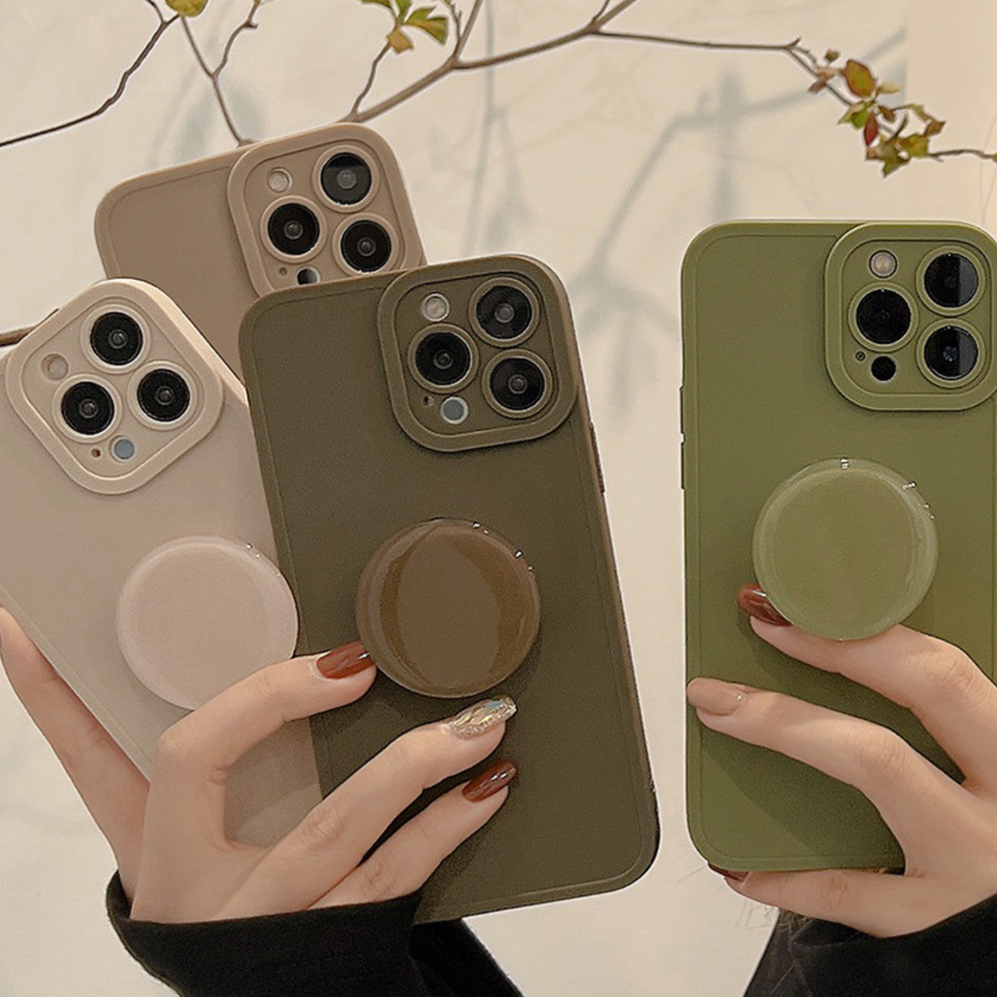 Fashion Matting with stand Silicone Phone Cover Case | OFCase010