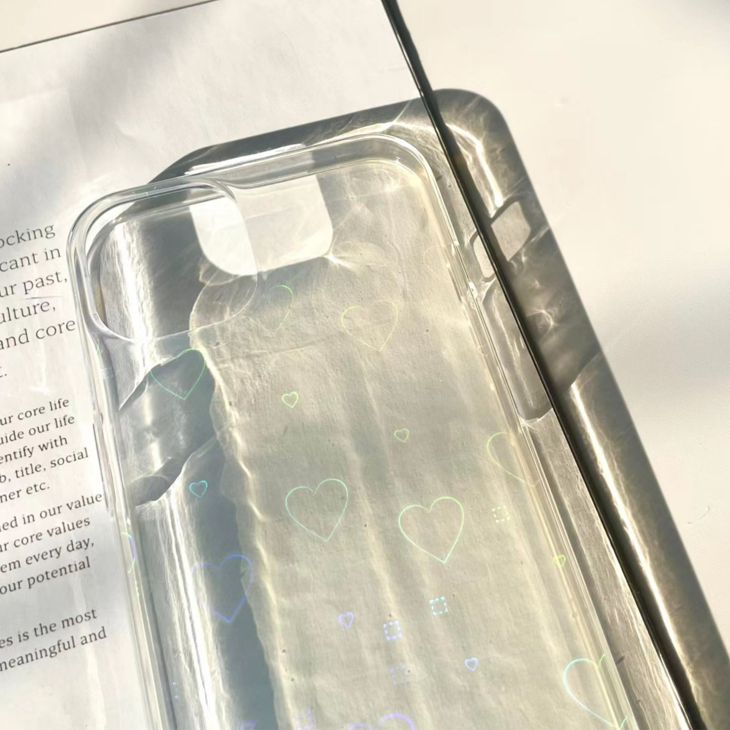 Cute Laser Heart Phone Cover Case | OFCase035