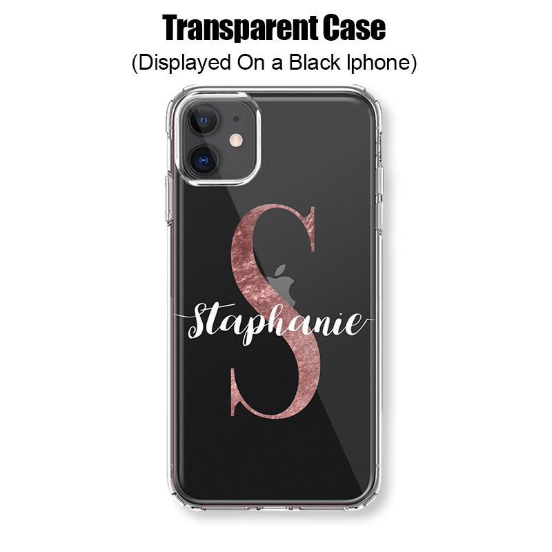 Personalised Monogram Clear Silicone Phone Cover Case | OFCase013