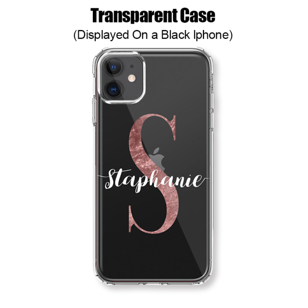 Personalised Monogram Clear Silicone Phone Cover Case | OFCase013