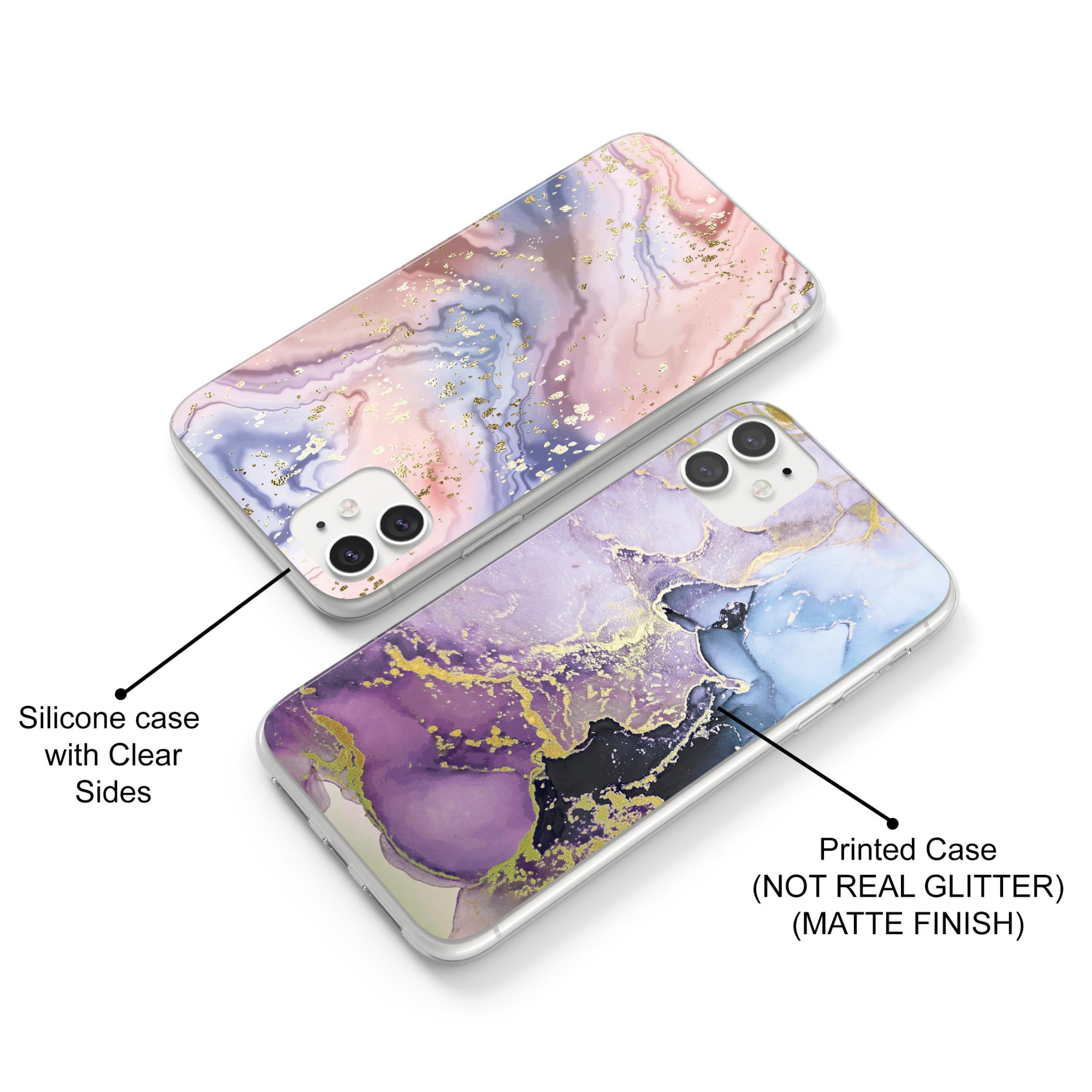 Personalized Initials Name Marble Phone Case | OFCase24