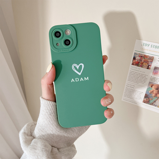 Personalized Initials Name Colorful Silicone Phone Case | OFCase25