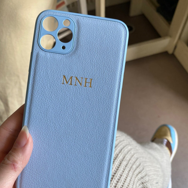 Personalized Monogram Custom Leather Cell Phone Case  | OFCase30