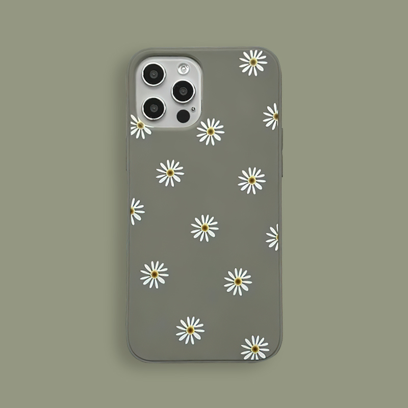 Floral Art Daisy Silicone Phone Cover Case | OFCase009