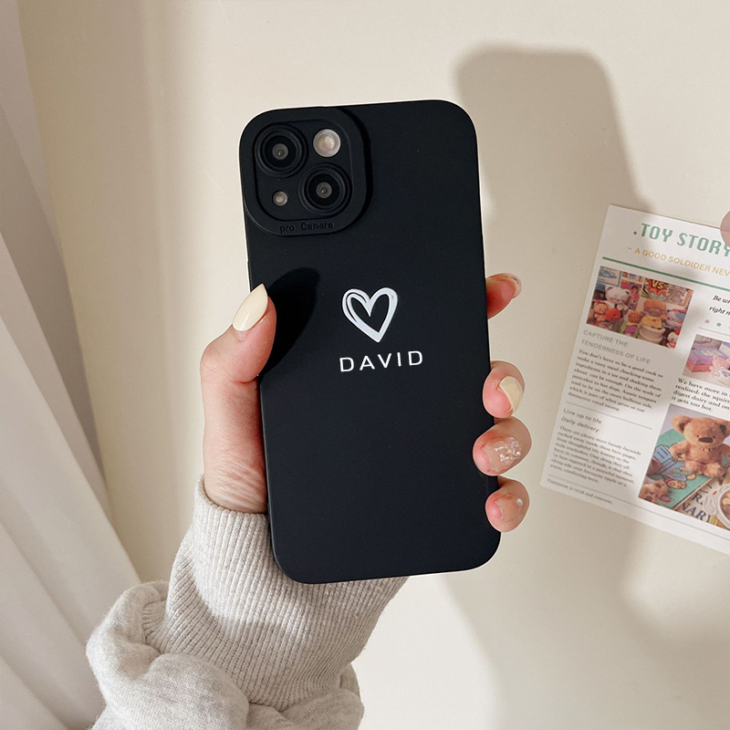 Personalized Initials Name Colorful Silicone Phone Case | OFCase25