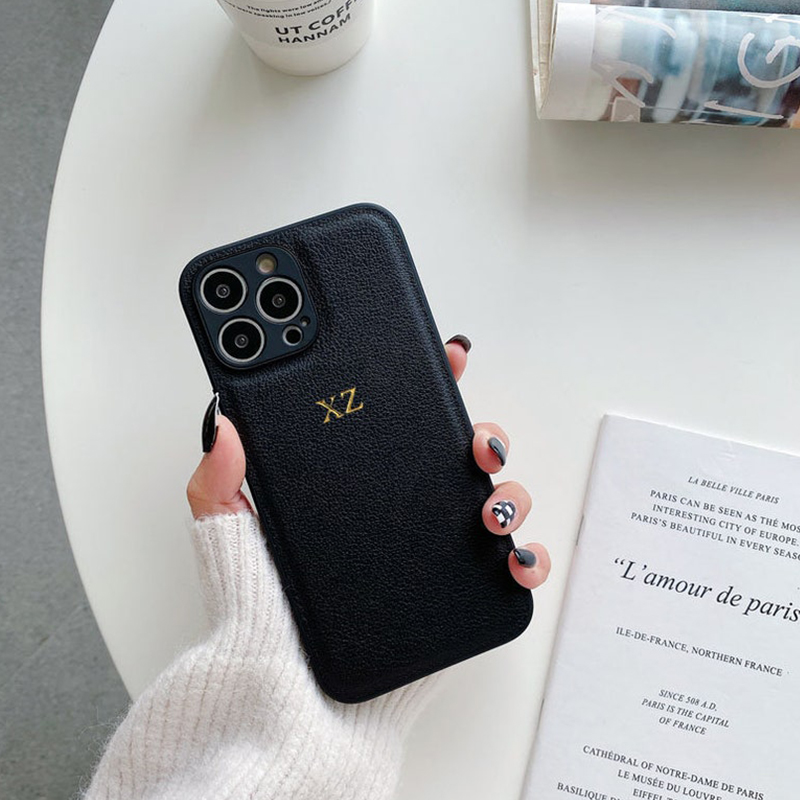 Personalized Monogram Custom Leather Cell Phone Case  | OFCase30