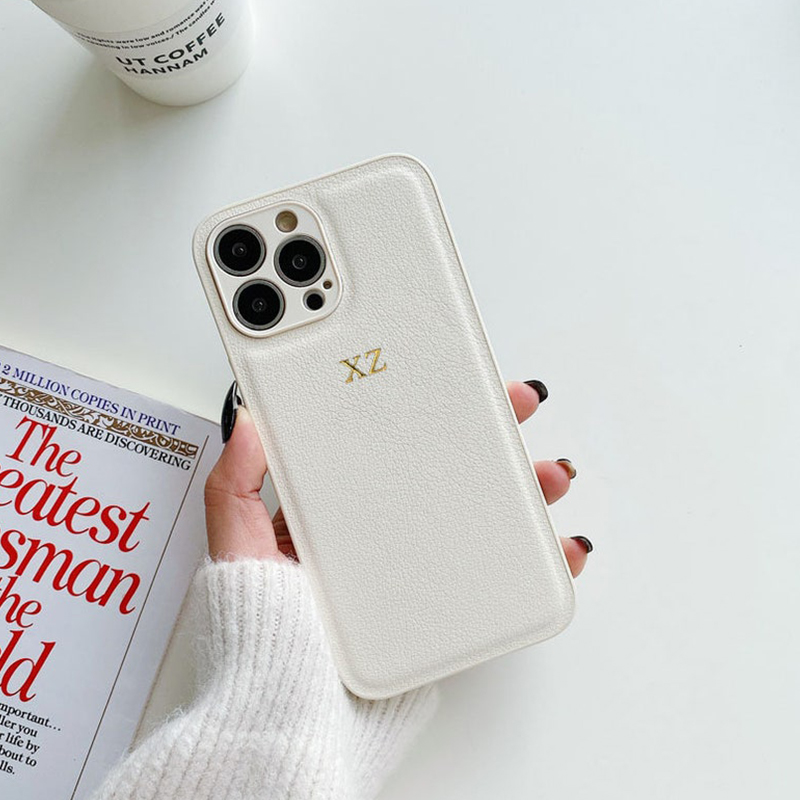 Personalized Monogram Custom Leather Cell Phone Case  | OFCase30