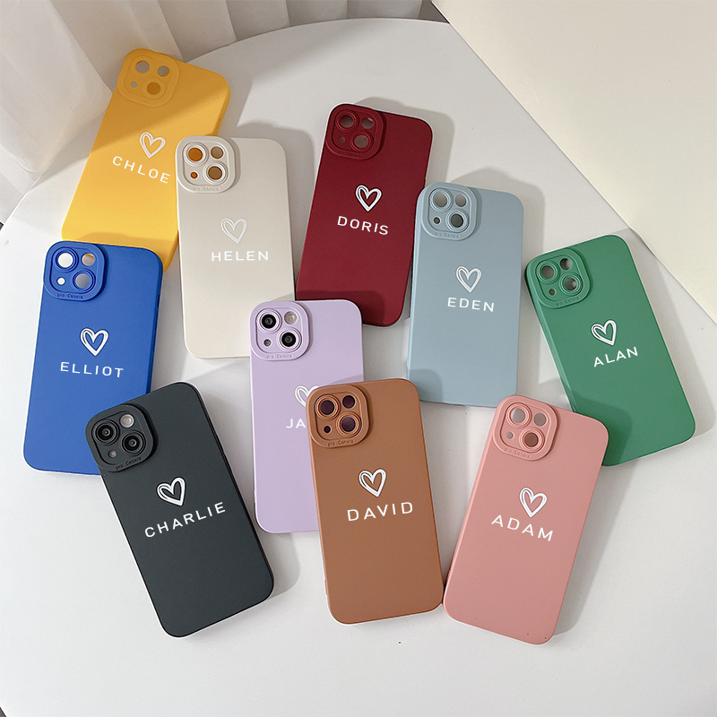 Personalized Initials Name Colorful Silicone Phone Case | OFCase25