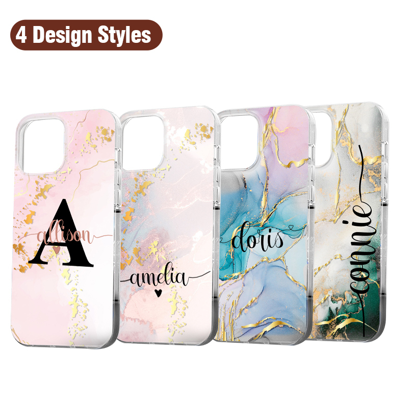 Personalized Initials Name Marble Phone Case | OFCase24