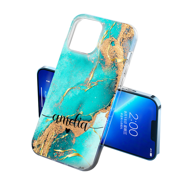 Personalized Initials Name Marble Phone Case | OFCase24