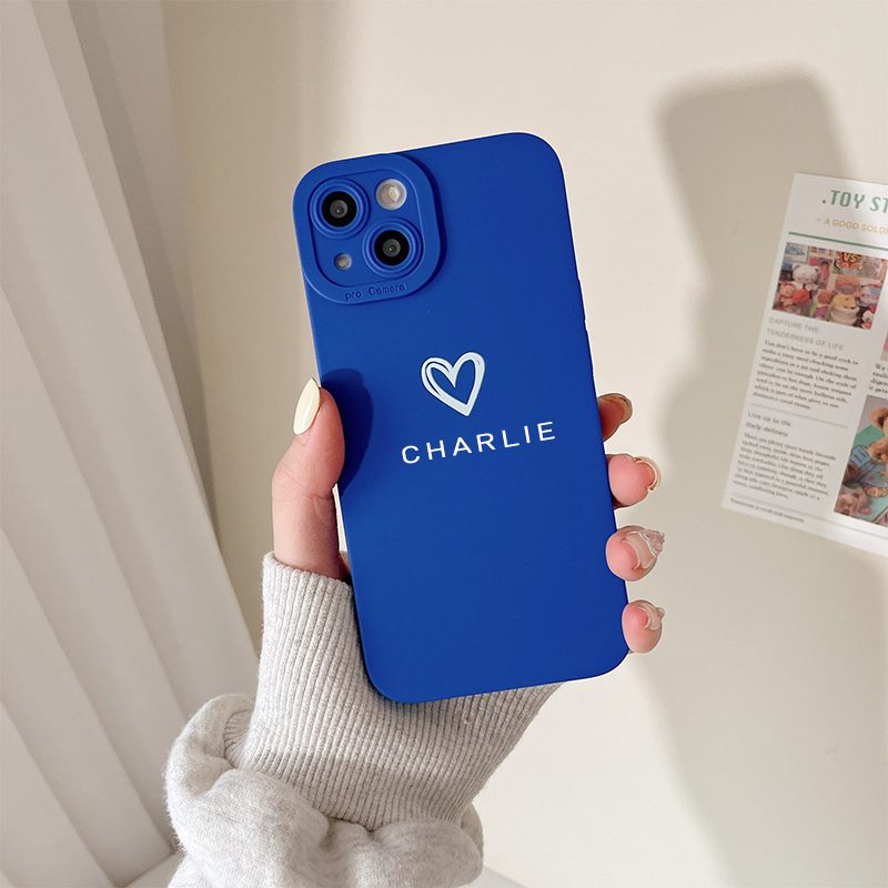 Personalized Initials Name Colorful Silicone Phone Case | OFCase25