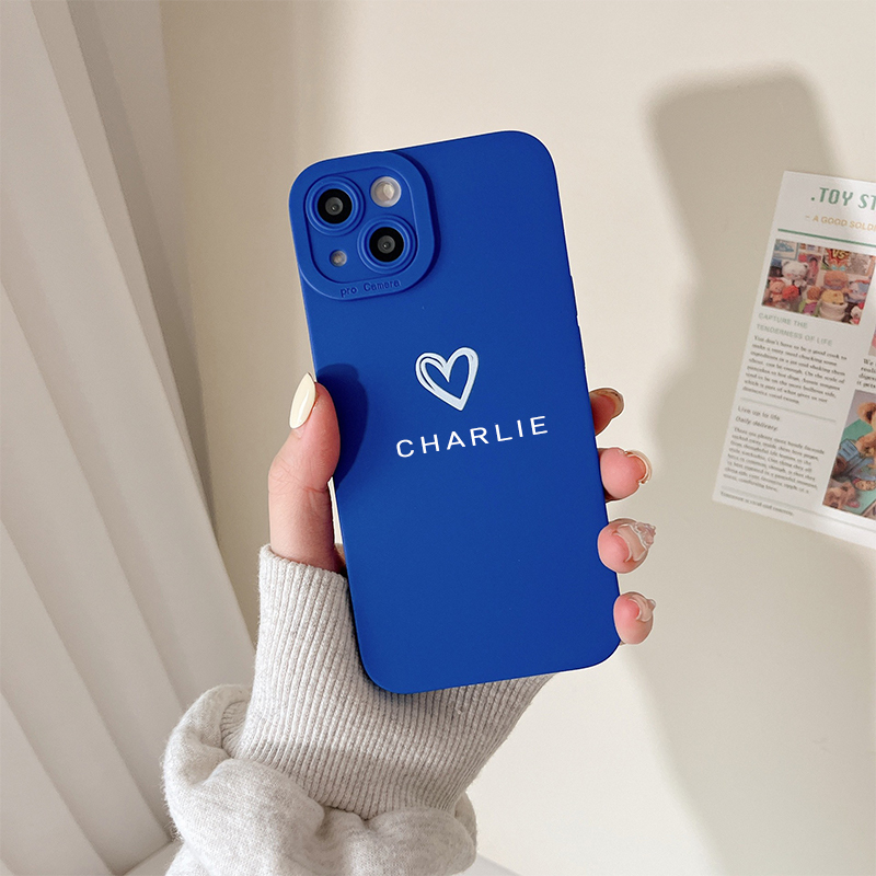 Personalized Initials Name Colorful Silicone Phone Case | OFCase25