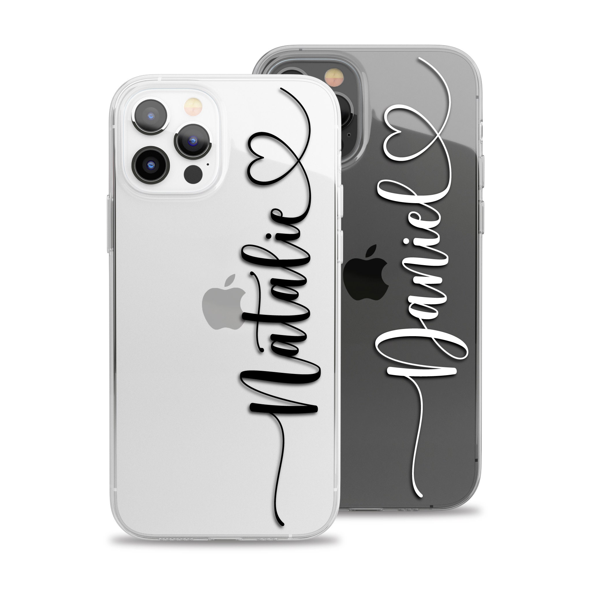 Personalised Side Heart Handwriting Cursive Script Cover Case | OFCase081