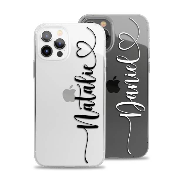 Personalised Side Heart Handwriting Cursive Script Cover Case | OFCase081
