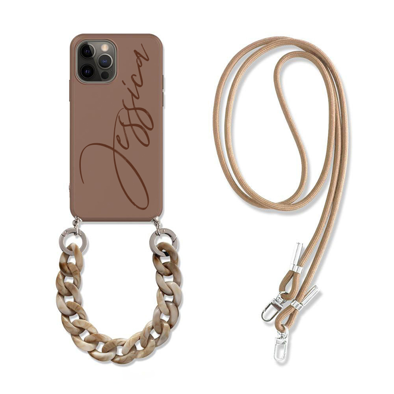 Personalized Protective-Crossbody Bracelet Lanyard Phone Case with Chain | OFCase045