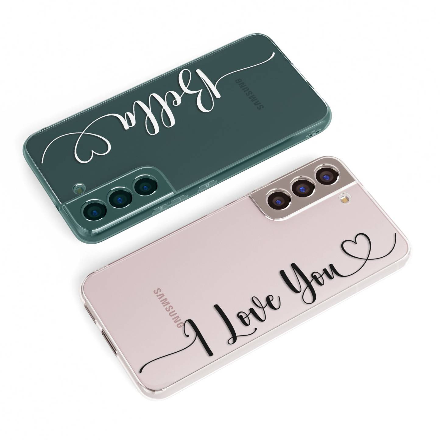 Personalised Side Heart Handwriting Cursive Script Cover Case | OFCase081