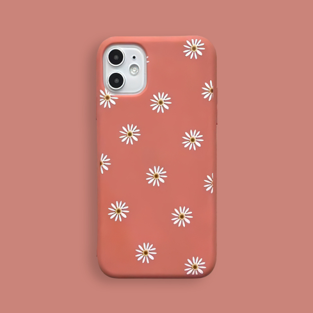 Floral Art Daisy Silicone Phone Cover Case | OFCase009