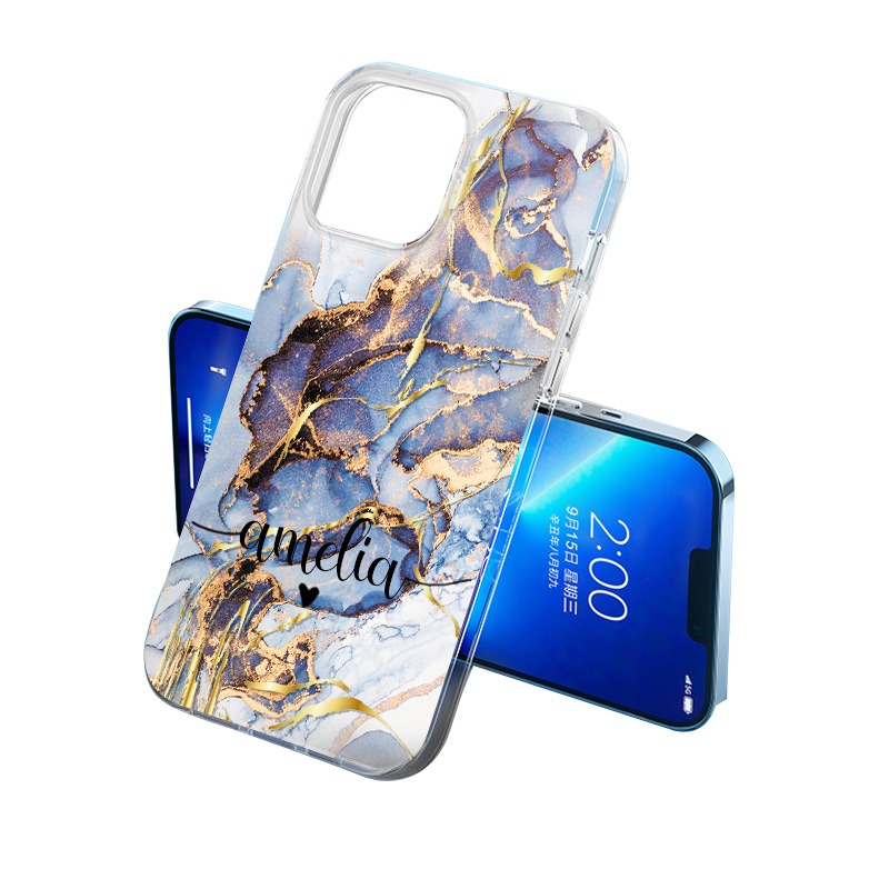 Personalized Initials Name Marble Phone Case | OFCase24