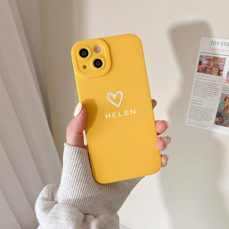 Personalized Initials Name Colorful Silicone Phone Case | OFCase25