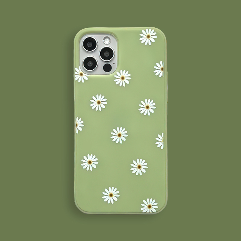 Floral Art Daisy Silicone Phone Cover Case | OFCase009