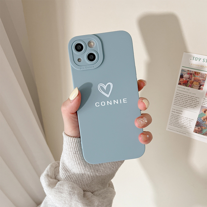 Personalized Initials Name Colorful Silicone Phone Case | OFCase25