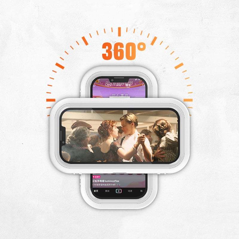 Waterproof Shower Wall Mounted 360° Rotation Angle Adjustable Phone Holder | OFCase058