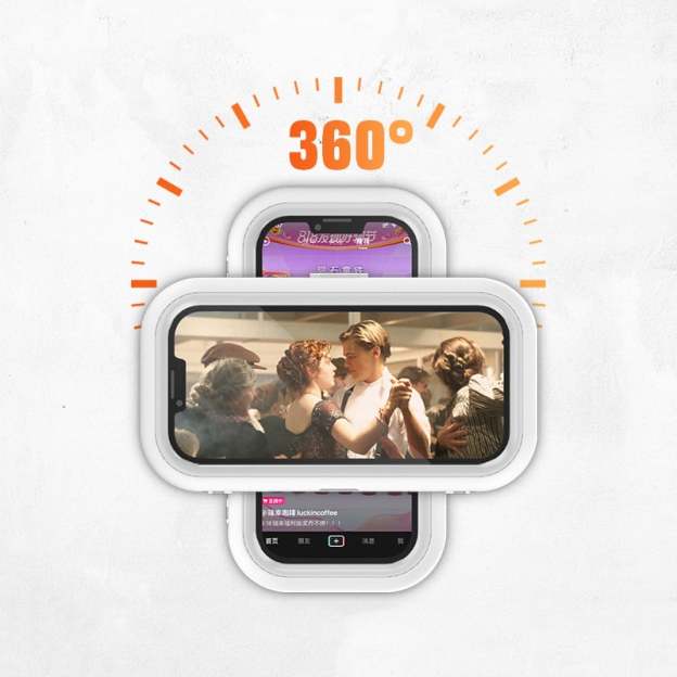 Waterproof Shower Wall Mounted 360° Rotation Angle Adjustable Phone Holder | OFCase058