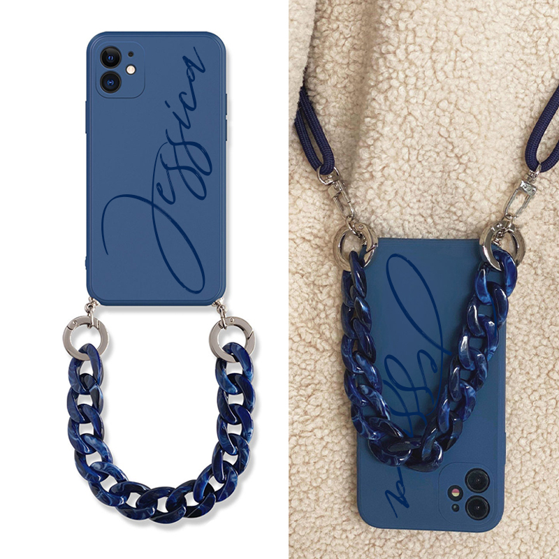 Personalized Protective-Crossbody Bracelet Lanyard Phone Case with Chain | OFCase045