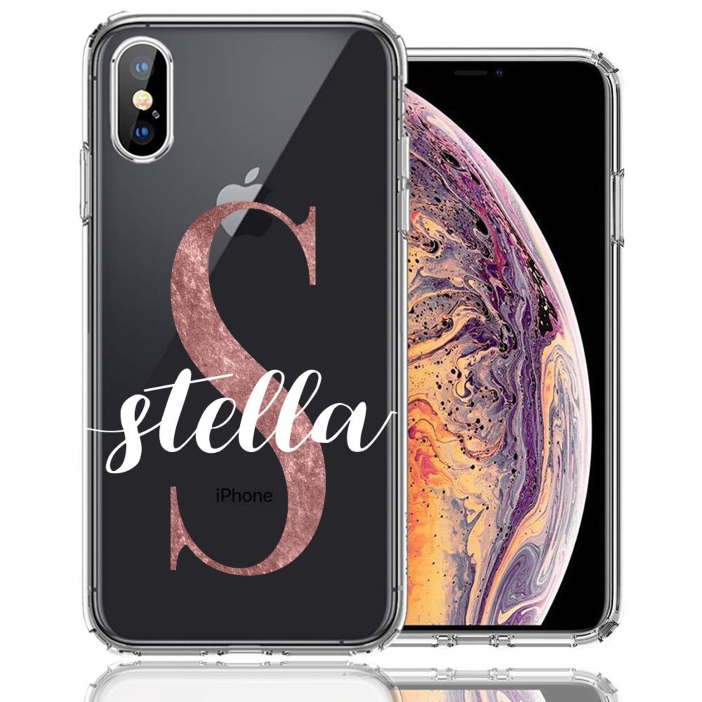 Personalised Monogram Clear Silicone Phone Cover Case | OFCase013