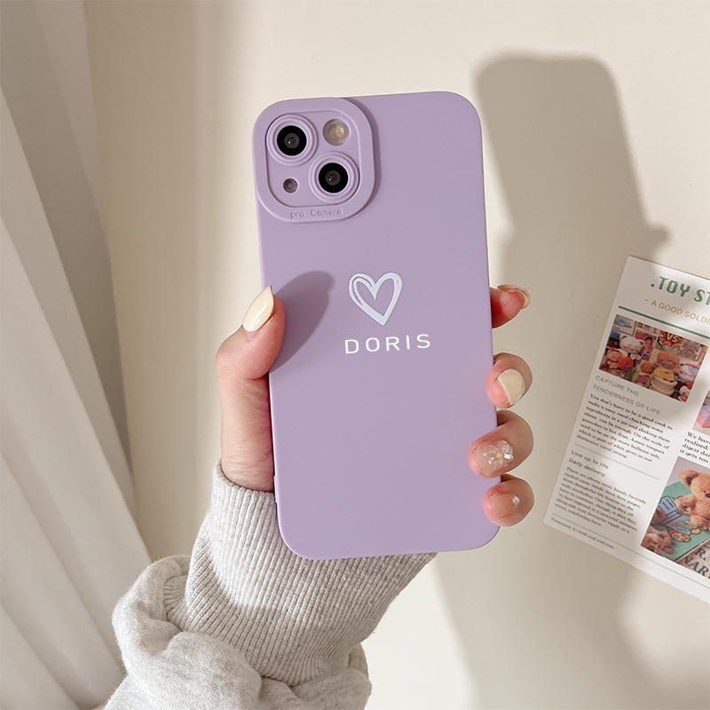 Personalized Initials Name Colorful Silicone Phone Case | OFCase25