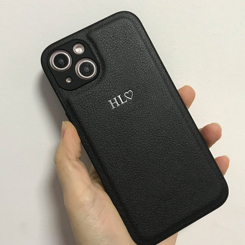 Personalized Monogram Custom Leather Cell Phone Case  | OFCase30