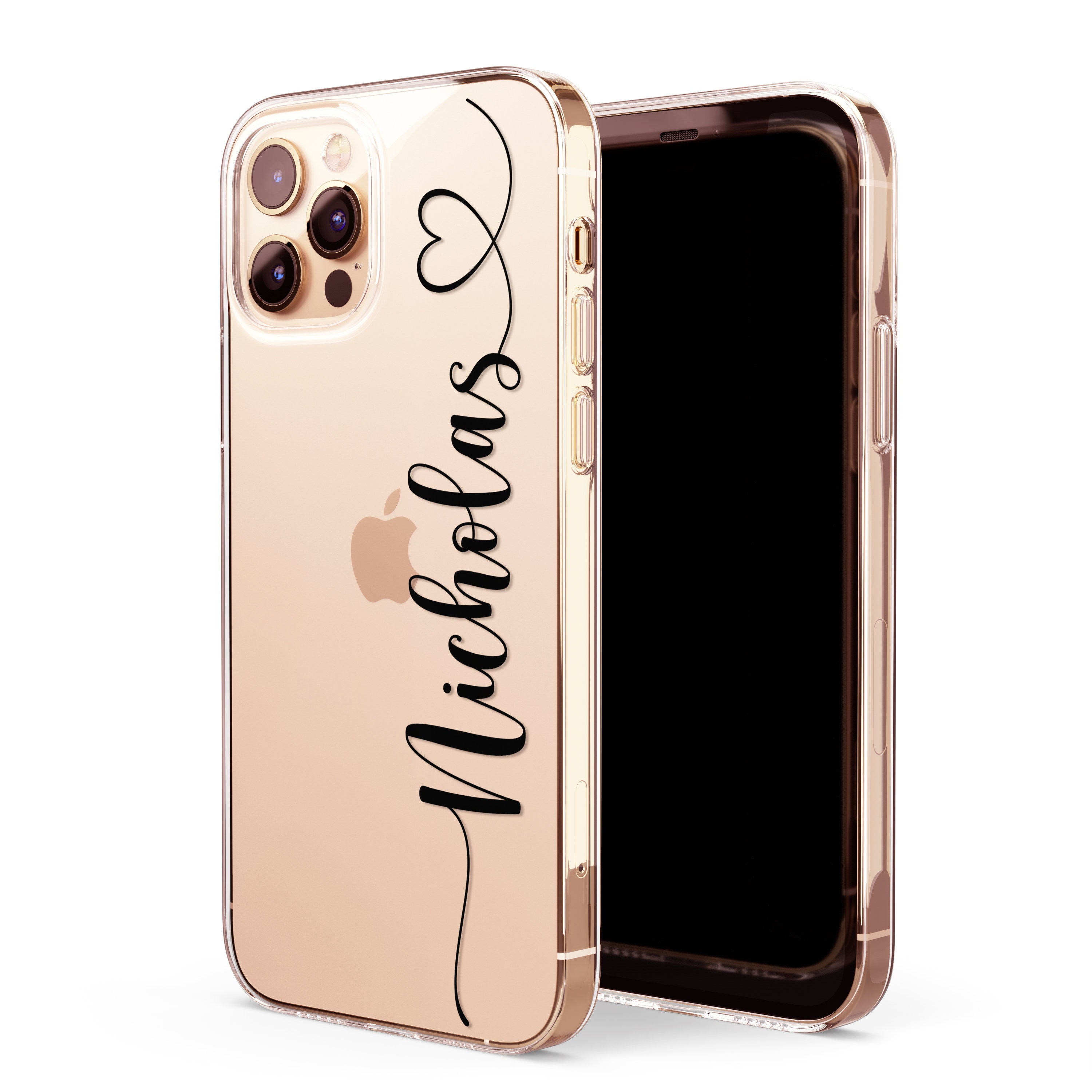 Personalised Side Heart Handwriting Cursive Script Cover Case | OFCase081